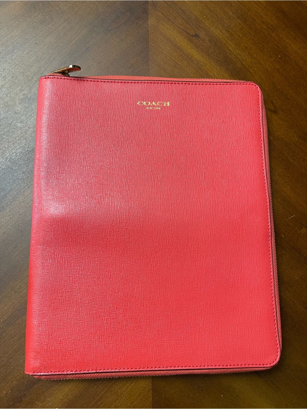 Coach Saffiano Leather Zip-Around iPad/Tablet Case